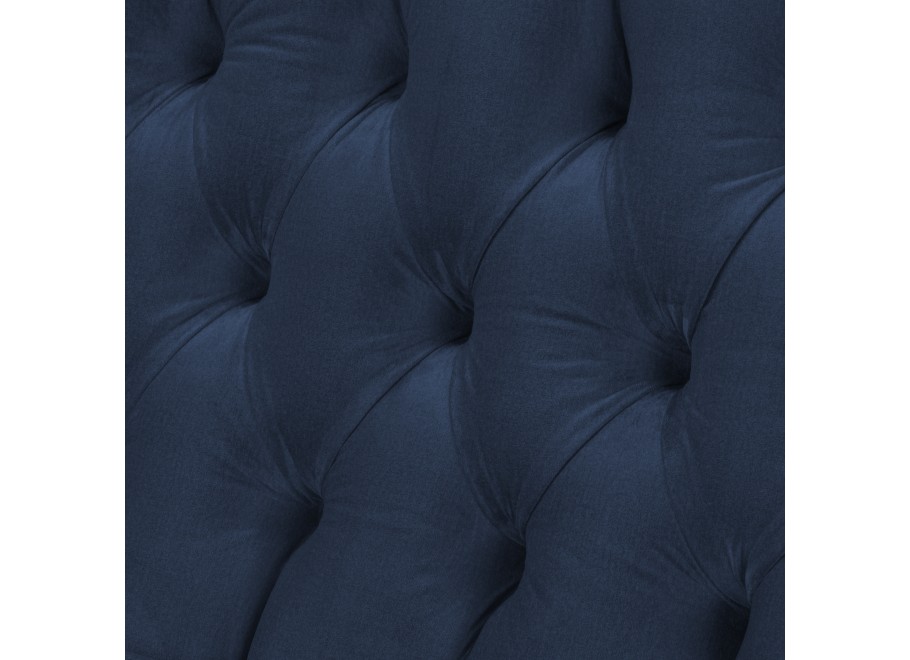 Sofa dwuosobowa Chesterfield BOGOTA – granatowa, pikowana, glamour 7