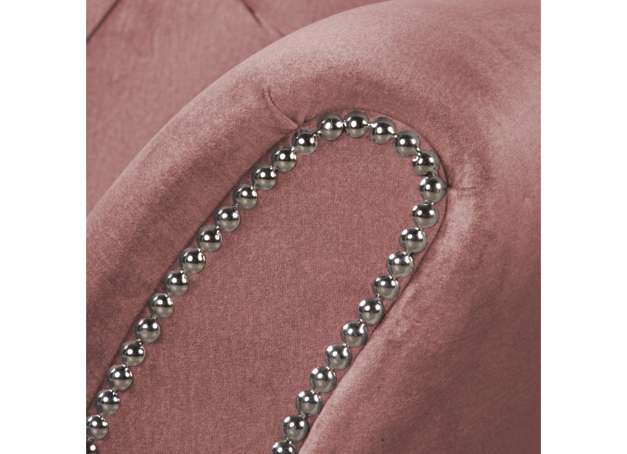 Sofa trzyosobowa BOGOTA pudrowy róż – pikowana, stylowa i komfortowa 8