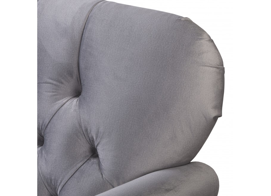 Pikowana sofa Chesterfield BOGOTA w kolorze szarym - elegancka i wygodna 8