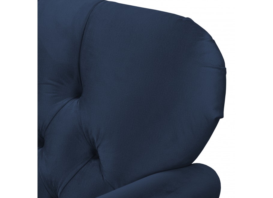 Sofa trzyosobowa BOGOTA pikowana w kolorze granatowym – styl Chesterfield 9