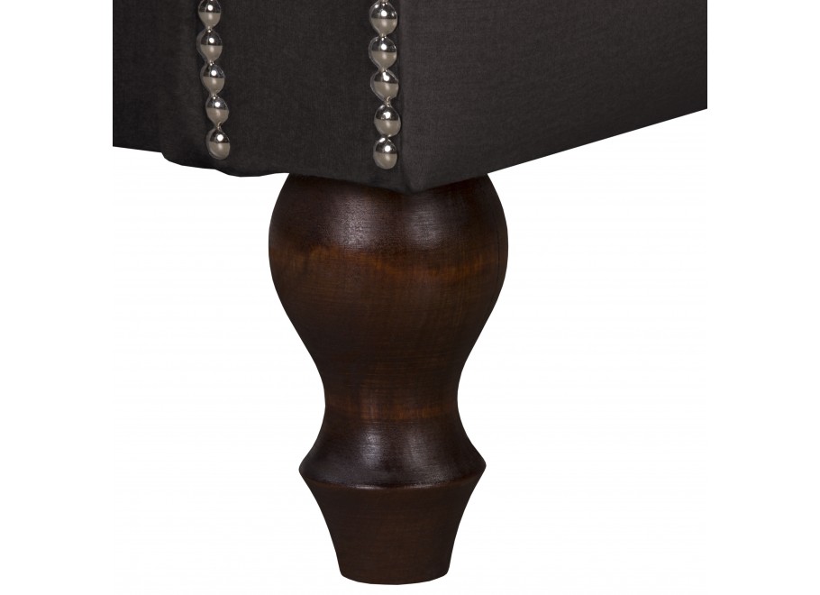 Sofa trzyosobowa pikowana BOGOTA ciemnoszara – stylowy mebel do salonu 3