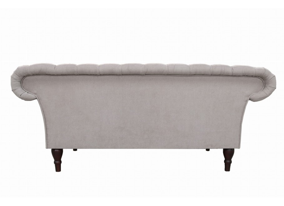 Sofa dwuosobowa PORTO jasnoszara – elegancja i wygoda w stylu Chesterfield 4