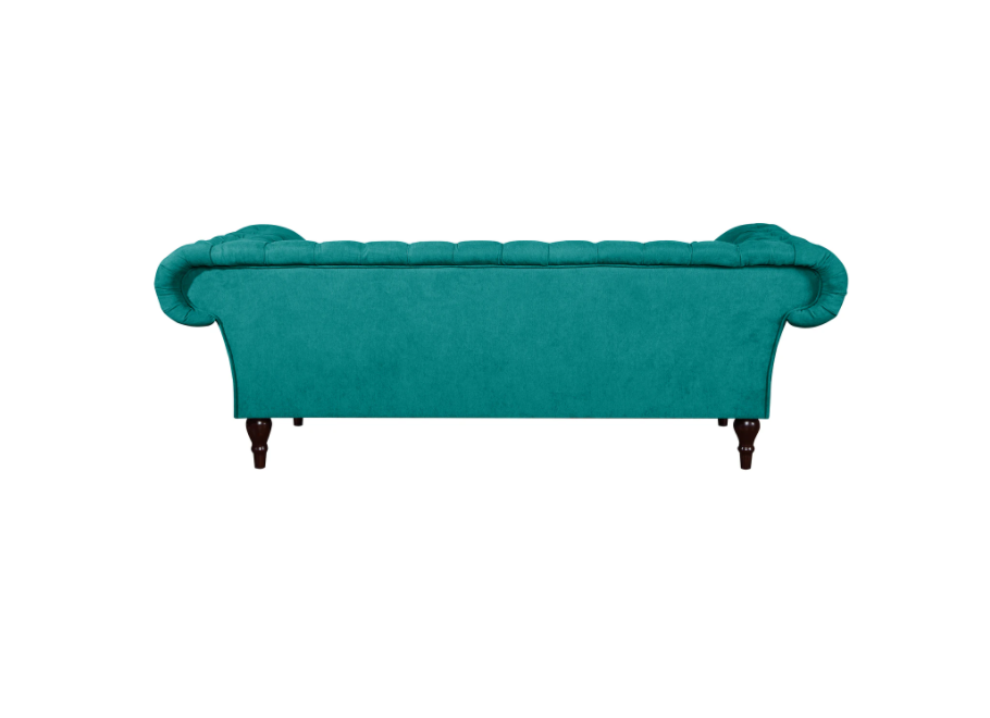 Sofa turkusowa Chesterfield PORTO – pikowana, trzyosobowa i stylowa - Rico 11