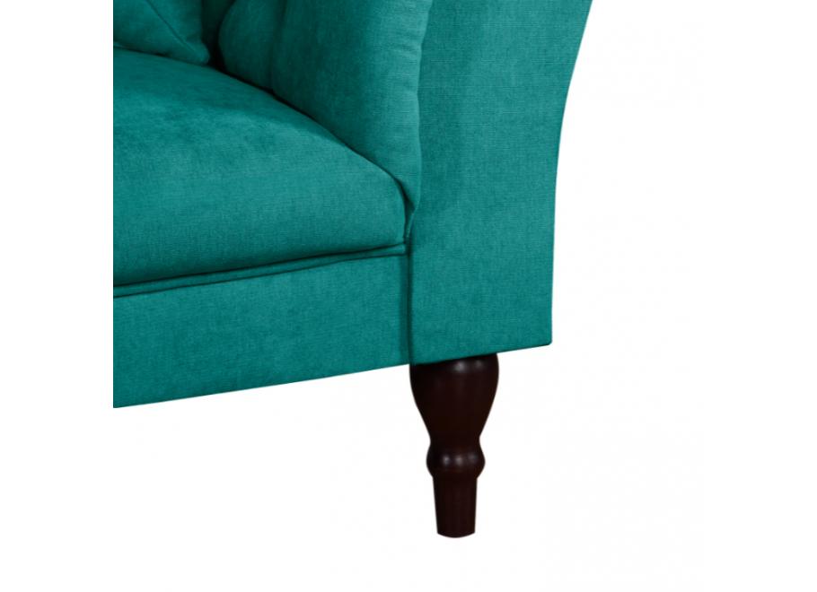 Sofa turkusowa Chesterfield PORTO – pikowana, trzyosobowa i stylowa - Rico 11