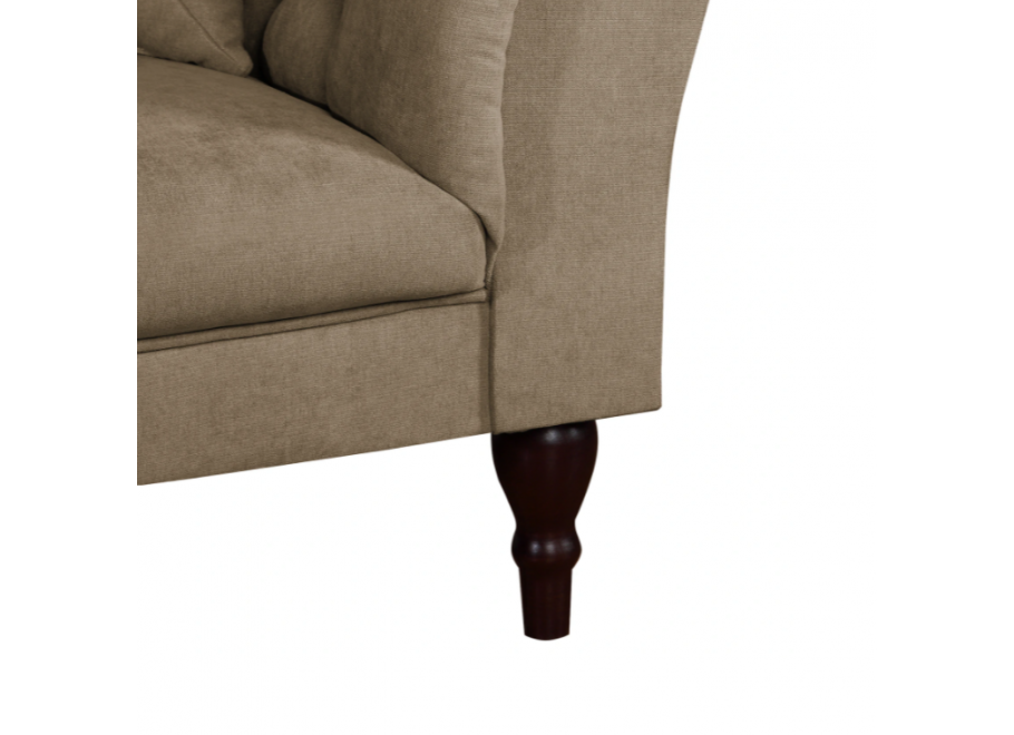 Beżowa sofa 3-osobowa PORTO – pikowana, wygodna, w stylu Chesterfield 5