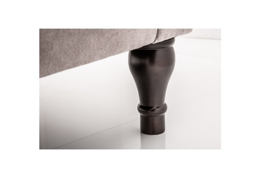 Szara sofa trzyosobowa Chesterfield PORTO – elegancka i wygodna do salonu 6