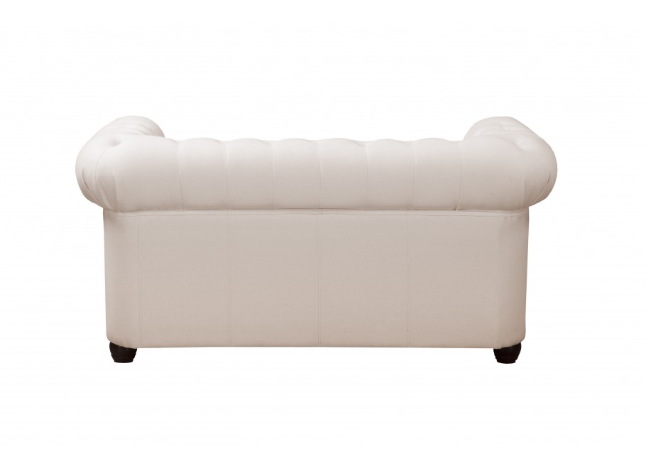 Kremowa mała sofa pikowana SYDNEY – klasyka Chesterfield do salonu 7