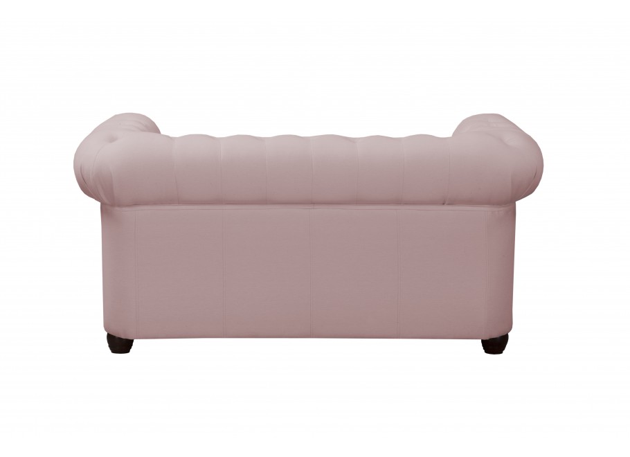 Sofa SYDNEY brudny róż – elegancka, pikowana, 2-osobowa Chesterfield 7