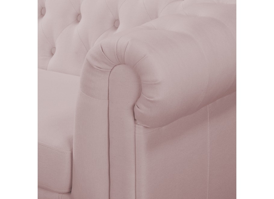 Sofa SYDNEY brudny róż – elegancka, pikowana, 2-osobowa Chesterfield 4
