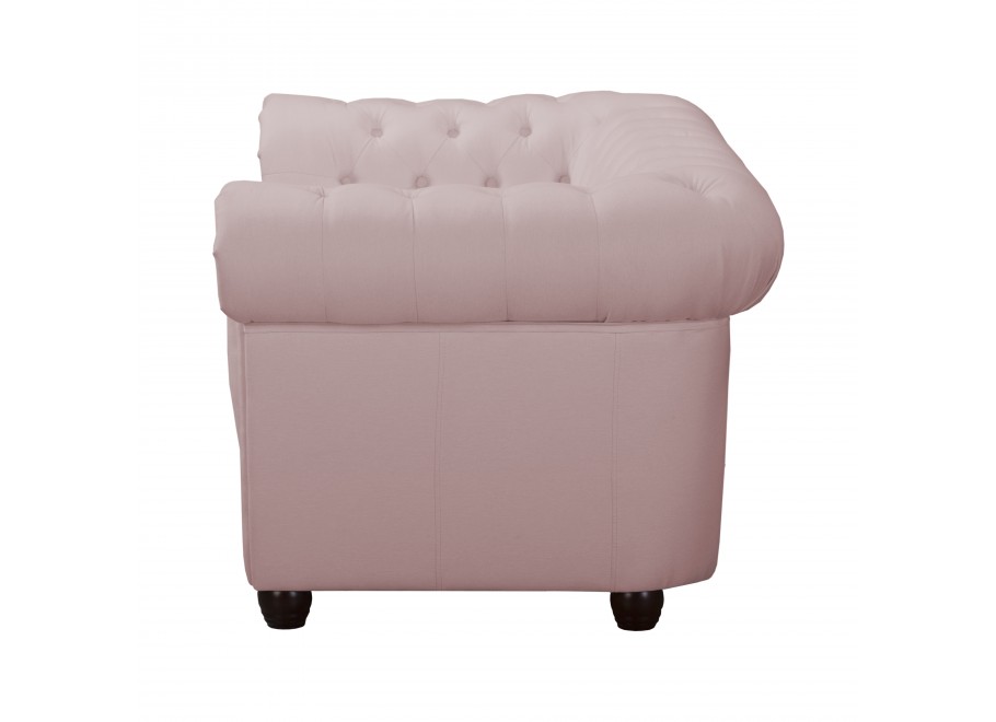 Sofa SYDNEY brudny róż – elegancka, pikowana, 2-osobowa Chesterfield 9