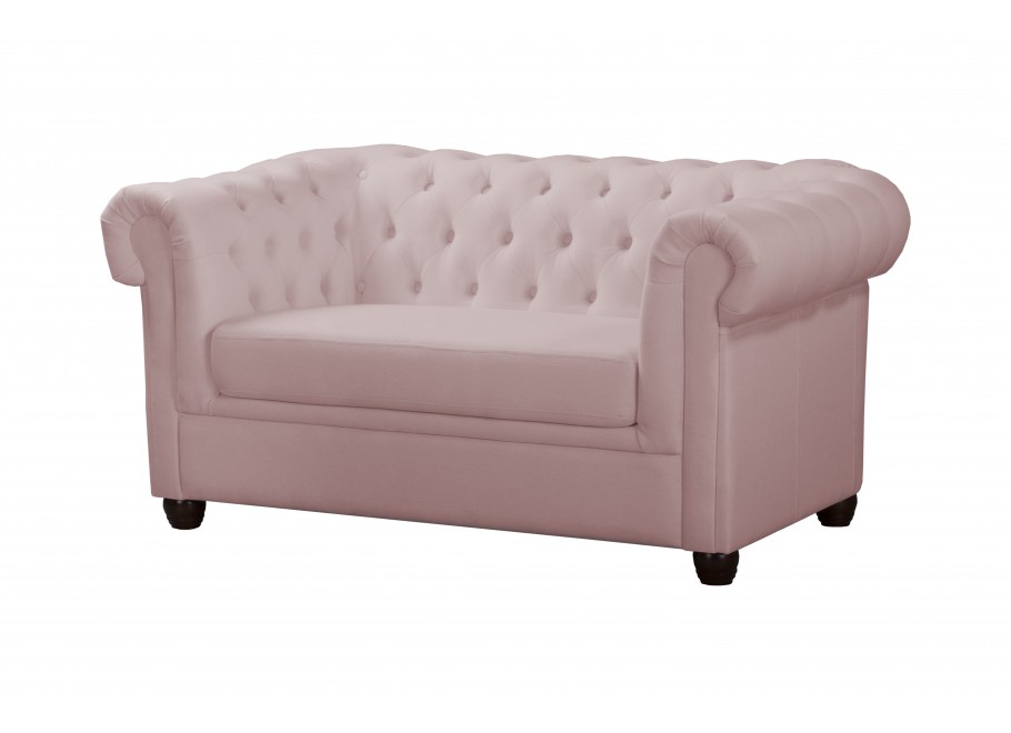 Sofa SYDNEY brudny róż – elegancka, pikowana, 2-osobowa Chesterfield 2
