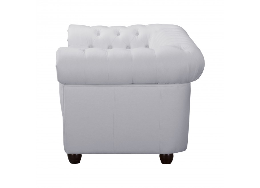 Sofa SYDNEY w kolorze popielatym – pikowana, klasyczna, dwuosobowa 8