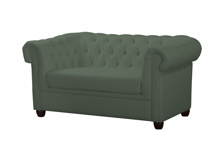 Chesterfield SYDNEY w zielonym kolorze – wygodna sofa dwuosobowa 2