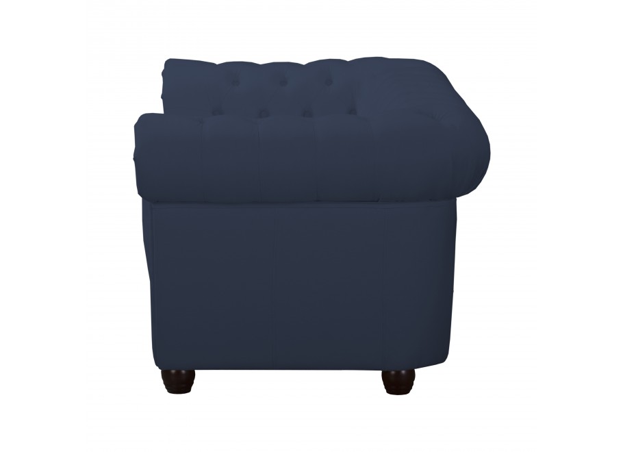 Granatowa sofa pikowana Chesterfield SYDNEY – elegancka i kompaktowa 3