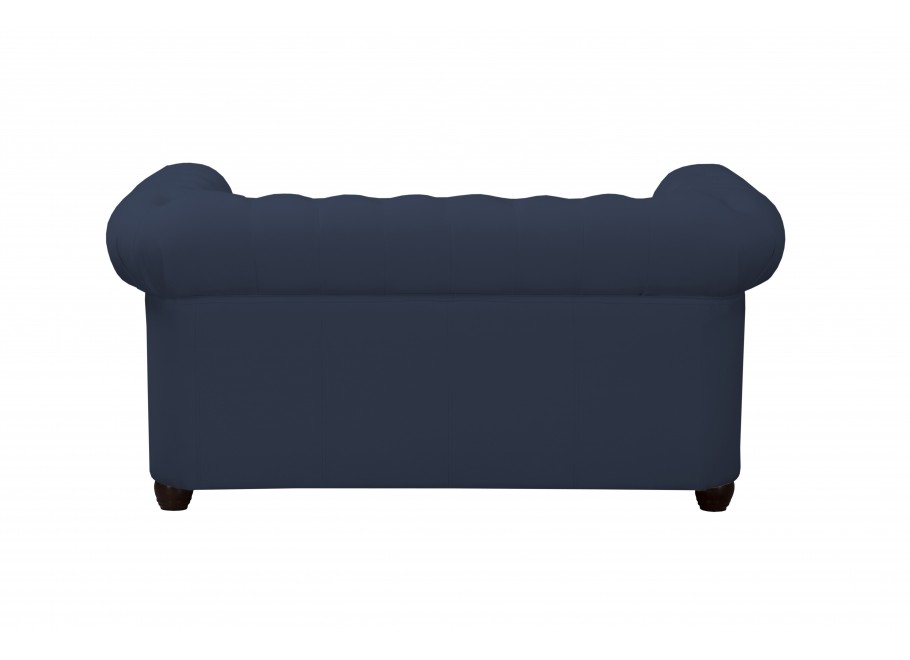 Granatowa sofa pikowana Chesterfield SYDNEY – elegancka i kompaktowa 4
