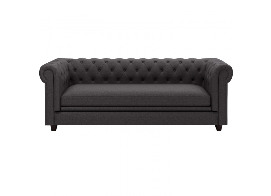 Ciemnoszara sofa pikowana SYDNEY – elegancja i komfort w stylu Chesterfield - Vogue 15