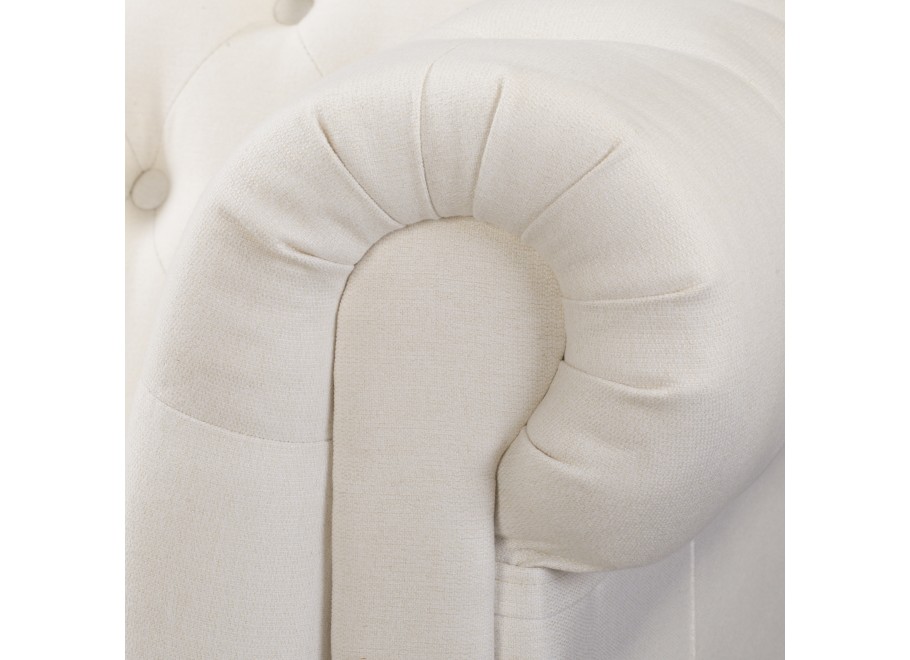 Sofa Chesterfield SYDNEY kremowa – 3-osobowa, elegancka i pikowana 6