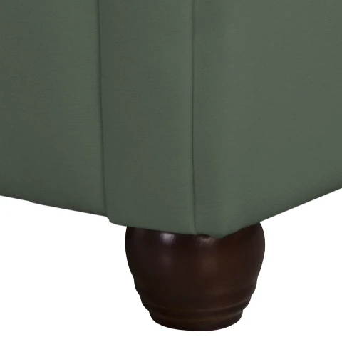 Chesterfield SYDNEY w kolorze zielonym – pikowana sofa trzyosobowa