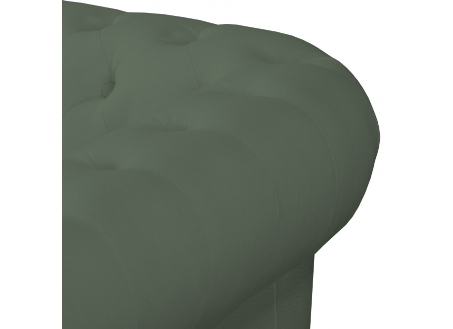 Chesterfield SYDNEY w kolorze zielonym – pikowana sofa trzyosobowa 4