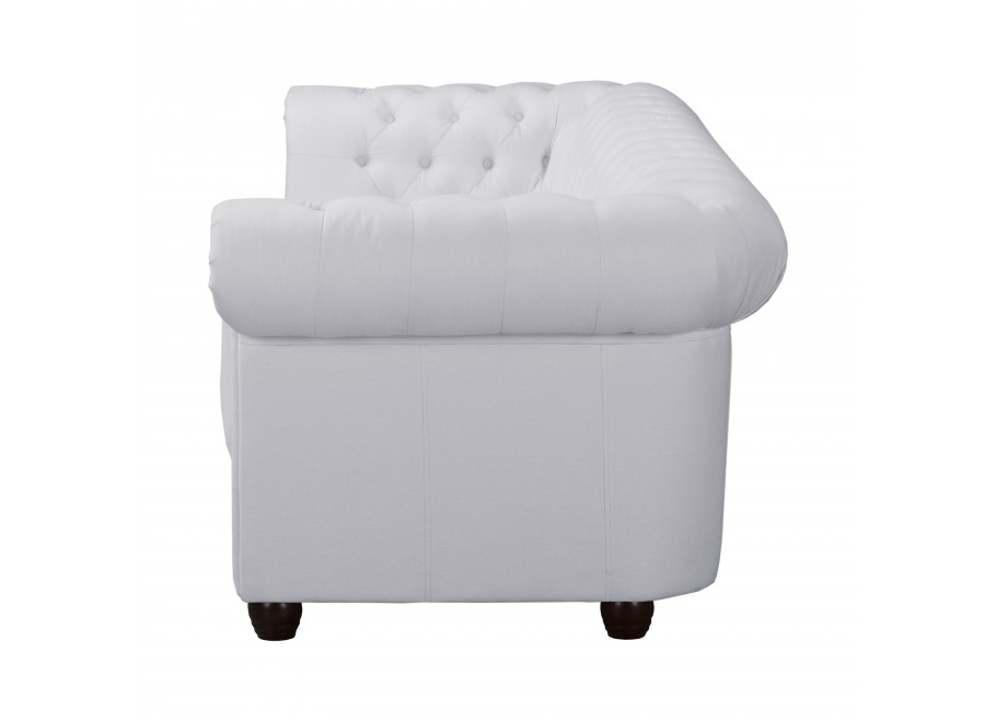 Sofa Chesterfield SYDNEY popielata – 3-osobowa, pikowana, stylowa 7