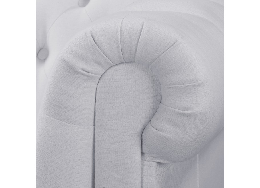 Sofa Chesterfield SYDNEY popielata – 3-osobowa, pikowana, stylowa 4