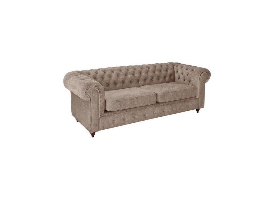VALENCIA w kolorze beżowym – sofa Chesterfield 3-osobowa do salonu - Vogue 3
