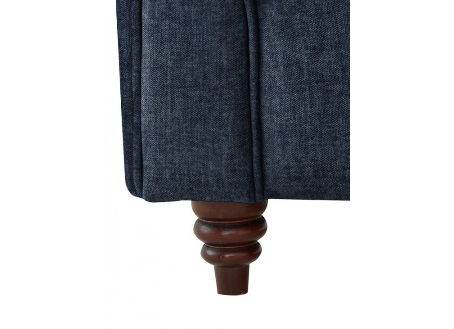 Sofa 3-osobowa VALENCIA – klasyczny Chesterfield w odcieniu niebieskim 4