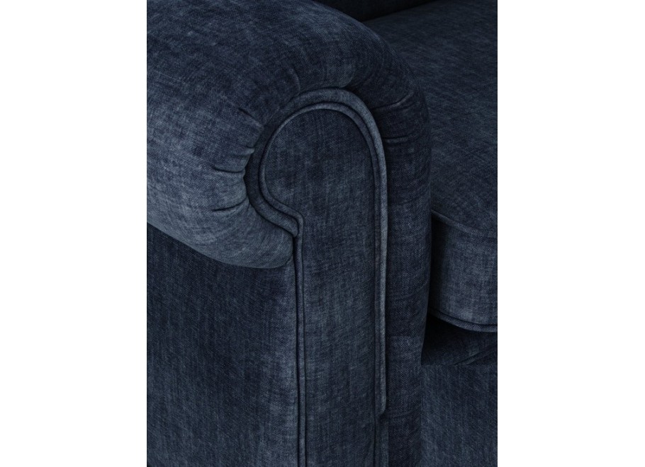 VALENCIA – niebieska, stylowa sofa Chesterfield dla dwóch osób 5