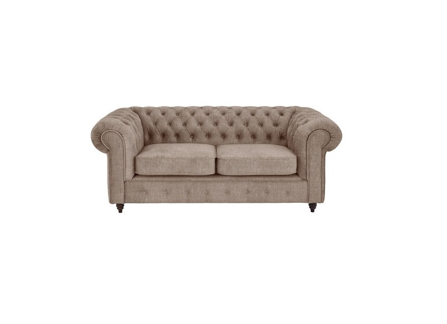 Sofa Chesterfield VALENCIA 2-osobowa – ciepły beż, elegancja i wygoda