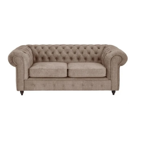 Sofa Chesterfield VALENCIA 2-osobowa – ciepły beż, elegancja i wygoda