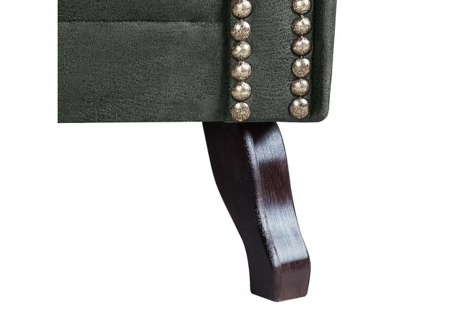 Sofa trzyosobowa pikowana Chesterfield GOWEL w ciemnej ekoskórze 7