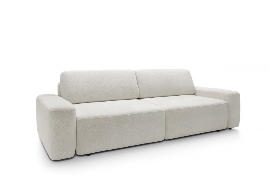Rozkładana Sofa trzyosobowa kremowa z funkcją spania nowoczesna Bolim 5