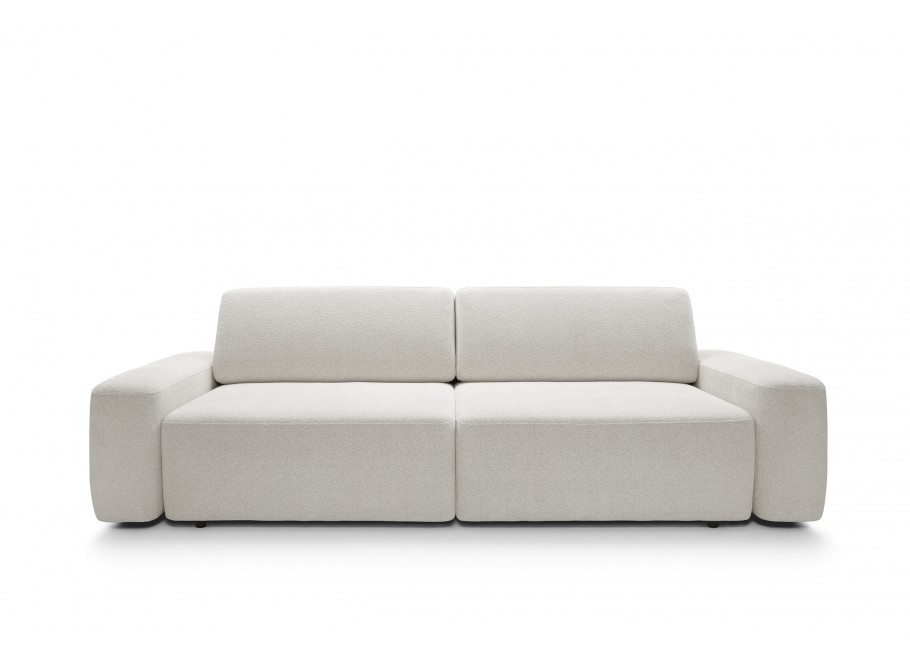 Rozkładana Sofa trzyosobowa kremowa z funkcją spania nowoczesna Bolim