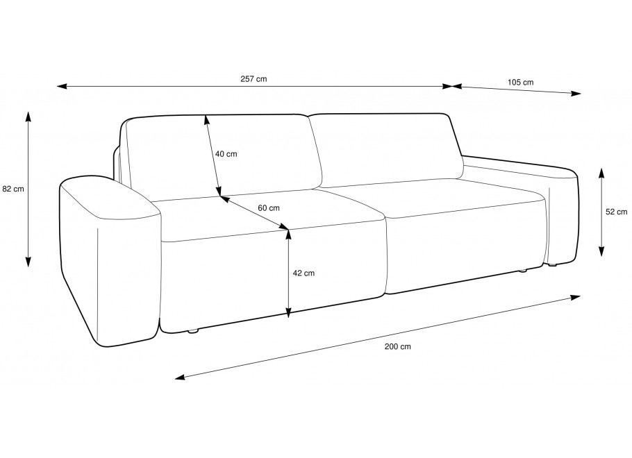 Bolim – nowoczesna sofa granatowa z funkcją spania i pojemnikiem na pościel 9