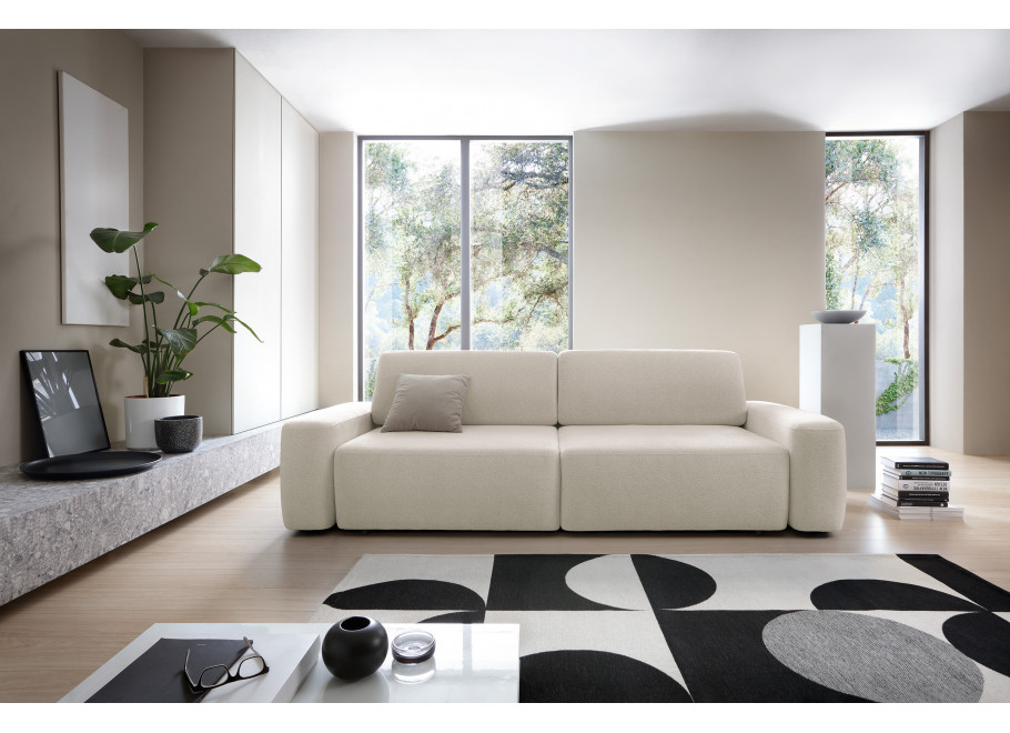 Stylowa beżowa sofa z funkcją spania Bolim - idealna do salonu 2