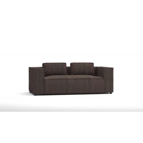 Esmo – dwuosobowa sofa ciemnobrązowa do nowoczesnych wnętrz