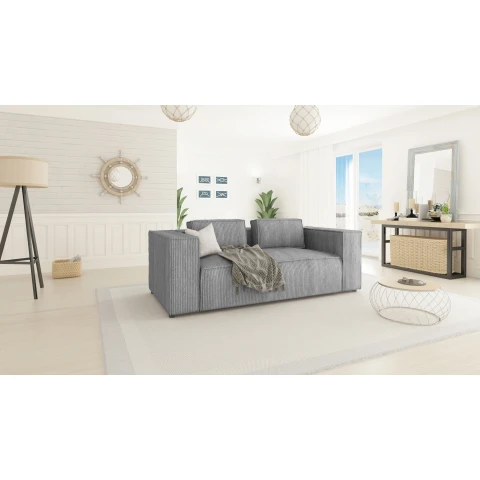 Szara sofa dwuosobowa Esmo – uniwersalny wybór do salonu