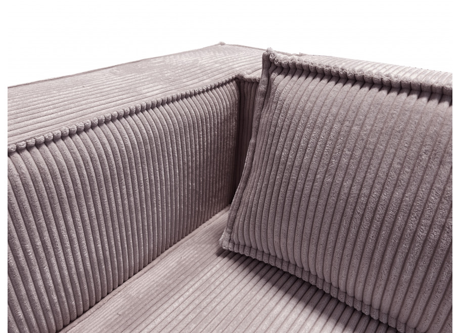 Esmo – sztruksowa sofa 3-osobowa w różowym kolorze 6