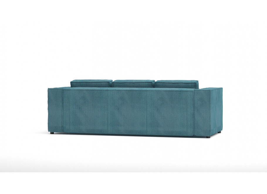 Turkusowa sofa Esmo – sztruksowa, wygodna, nowoczesna 6