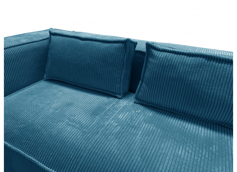 Turkusowa sofa Esmo – sztruksowa, wygodna, nowoczesna 3