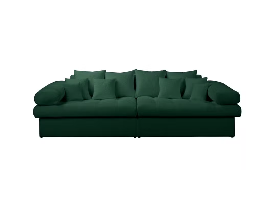 Wygodna zielona sofa Vigo z tkaniny boucle – nowoczesny design do wnętrz