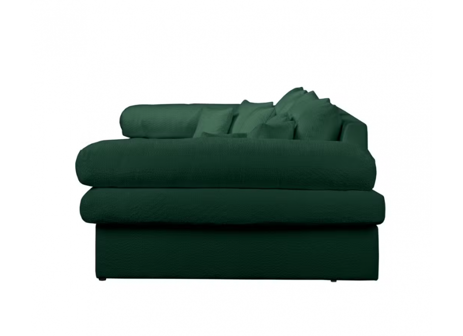 Wygodna zielona sofa Vigo z tkaniny boucle – nowoczesny design do wnętrz 5