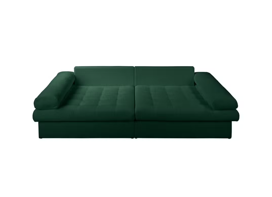 Wygodna zielona sofa Vigo z tkaniny boucle – nowoczesny design do wnętrz 6