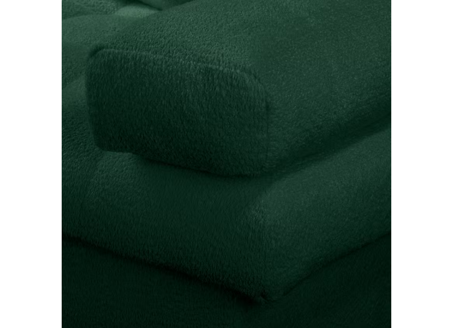 Wygodna zielona sofa Vigo z tkaniny boucle – nowoczesny design do wnętrz 9