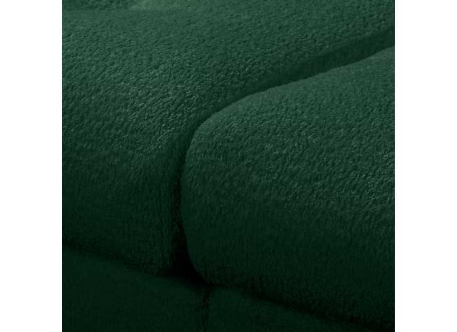 Wygodna zielona sofa Vigo z tkaniny boucle – nowoczesny design do wnętrz 10