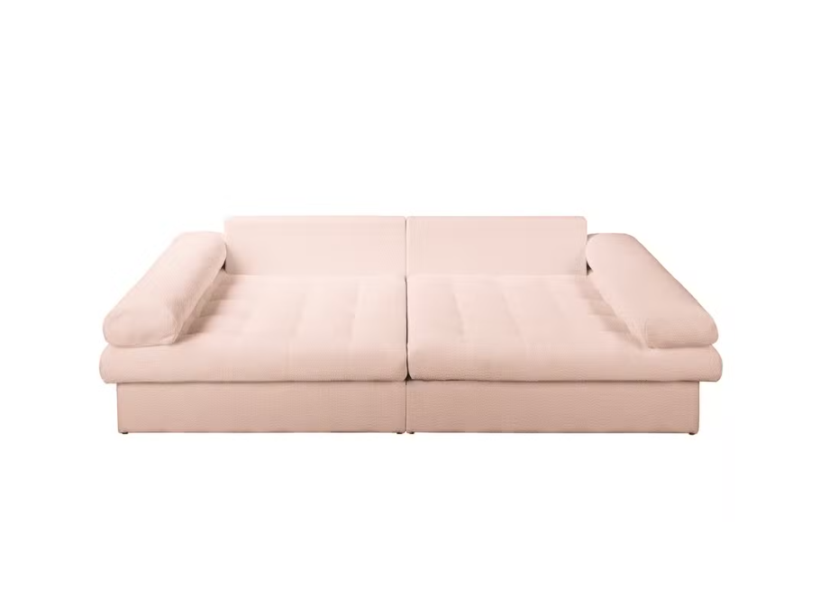 Elegancka sofa Vigo boucle w kolorze różowym – nowoczesny wygląd 4