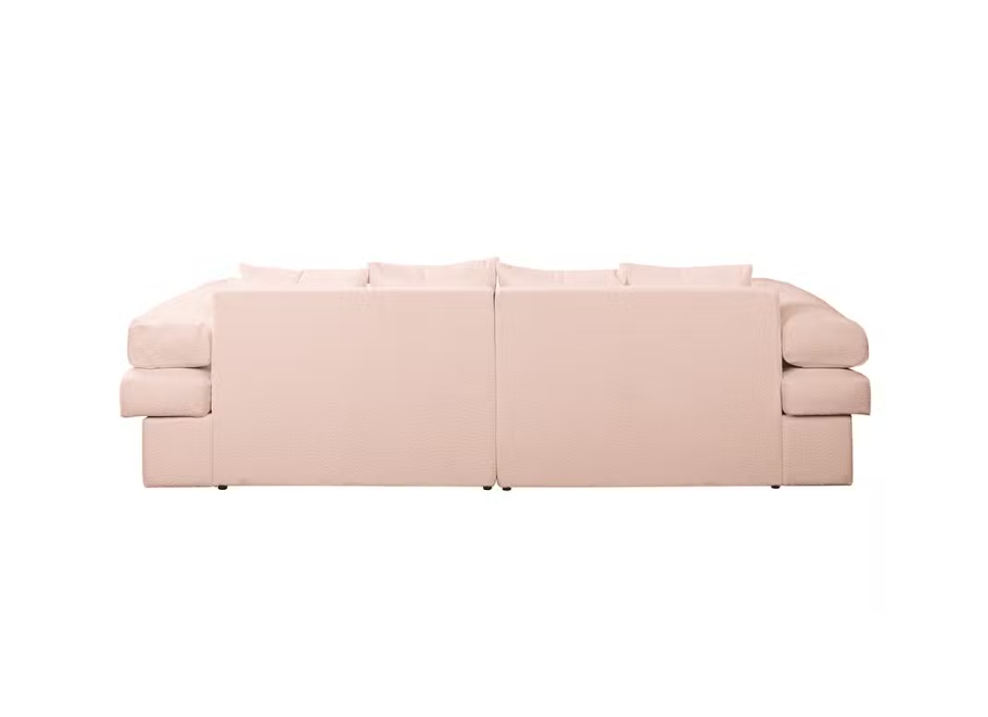 Elegancka sofa Vigo boucle w kolorze różowym – nowoczesny wygląd 5