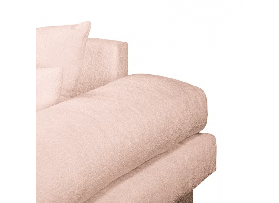 Elegancka sofa Vigo boucle w kolorze różowym – nowoczesny wygląd 6