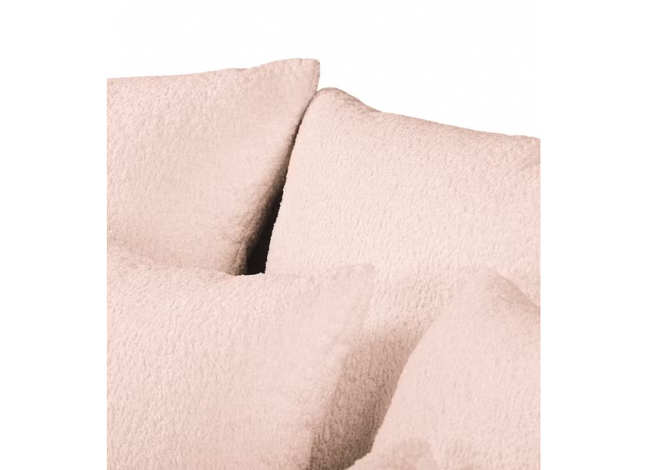 Elegancka sofa Vigo boucle w kolorze różowym – nowoczesny wygląd 7