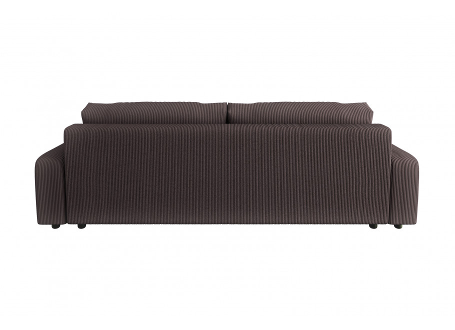 Ciemnobrązowa sofa Sergio z funkcją spania – nowoczesność i wygoda w tkaninie sztruksowej 7